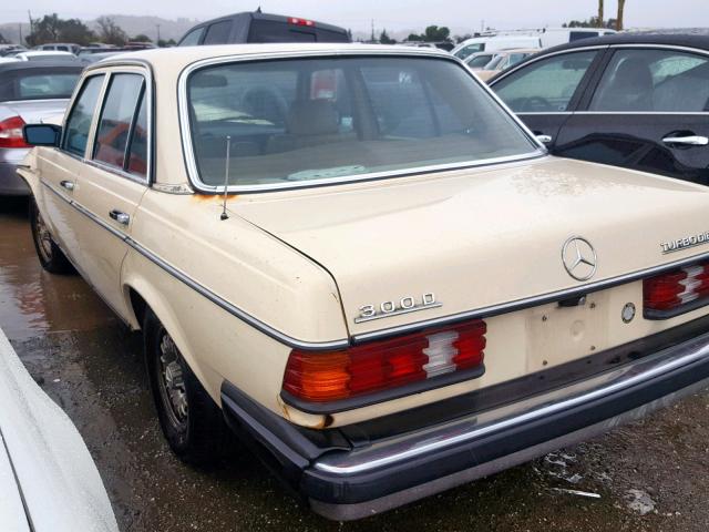 WDBAB33C3FA225343 - 1985 MERCEDES-BENZ 300 DT CREAM photo 3