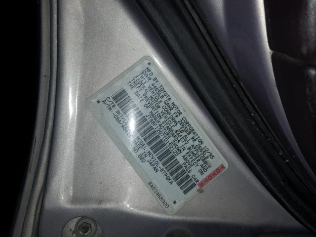 JT8BF12G7T0152125 - 1996 LEXUS ES 300 GRAY photo 10