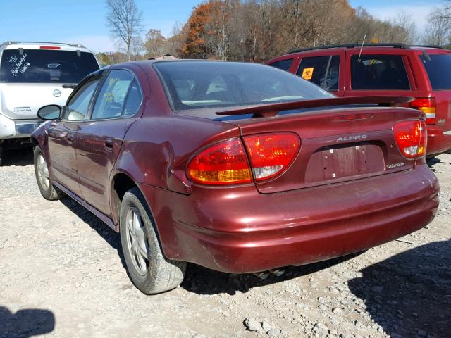 1G3NL52E52C226443 - 2002 OLDSMOBILE ALERO GL BURGUNDY photo 3