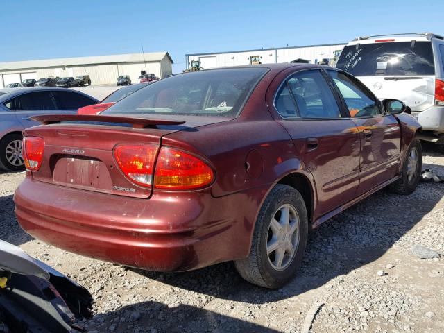 1G3NL52E52C226443 - 2002 OLDSMOBILE ALERO GL BURGUNDY photo 4