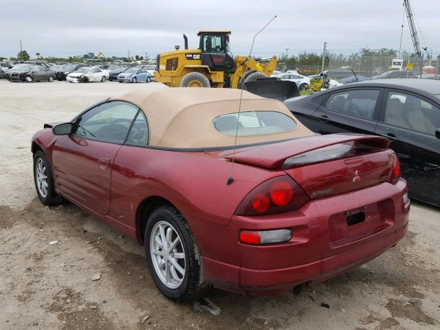 4A3AE35G81E007938 - 2001 MITSUBISHI ECLIPSE SP RED photo 3