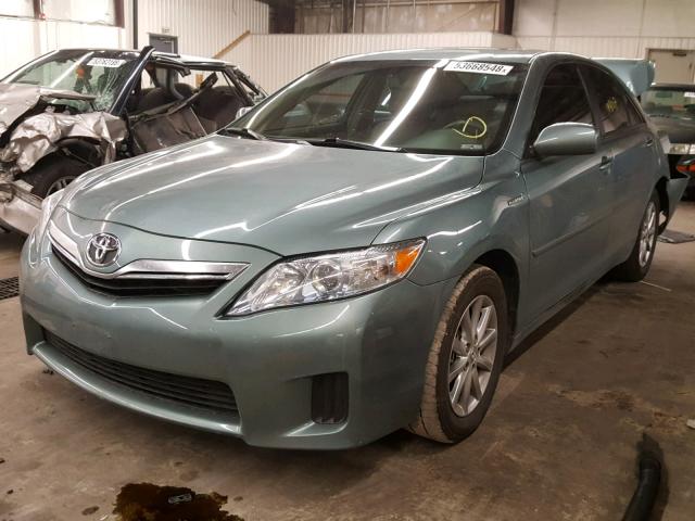 4T1BB3EK5AU124902 - 2010 TOYOTA CAMRY HYBR GREEN photo 2