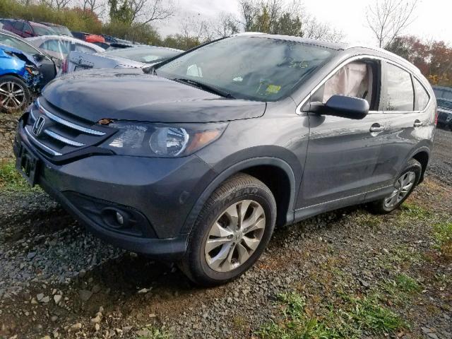 5J6RM4H70CL029855 - 2012 HONDA CR-V EXL GRAY photo 2