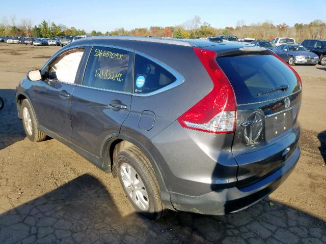 5J6RM4H70CL029855 - 2012 HONDA CR-V EXL GRAY photo 3