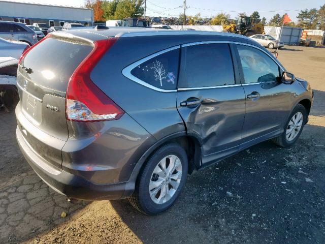 5J6RM4H70CL029855 - 2012 HONDA CR-V EXL GRAY photo 4