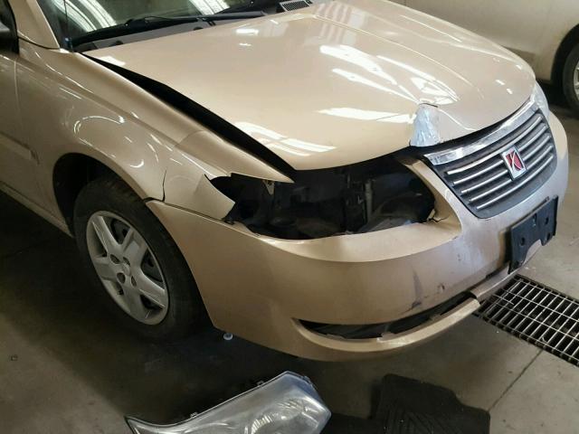 1G8AZ58F37Z136591 - 2007 SATURN ION LEVEL GOLD photo 9