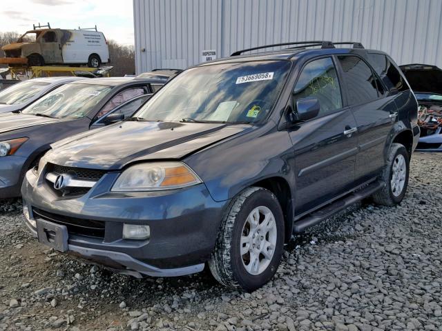 2HNYD18985H504678 - 2005 ACURA MDX TOURIN BLUE photo 2