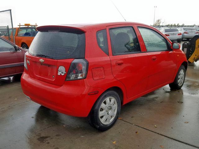 KL1TJ62694B145652 - 2004 CHEVROLET AVEO LS RED photo 4