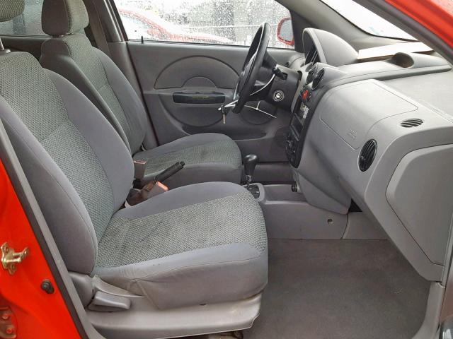 KL1TJ62694B145652 - 2004 CHEVROLET AVEO LS RED photo 5