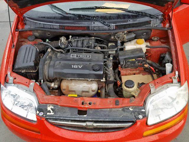 KL1TJ62694B145652 - 2004 CHEVROLET AVEO LS RED photo 7