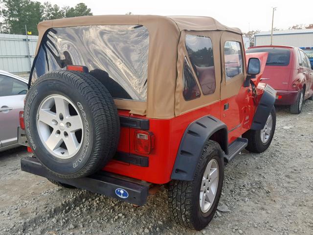 1J4FA29166P761267 - 2006 JEEP WRANGLER / RED photo 4