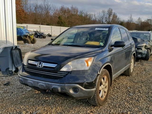 JHLRE387X7C082388 - 2007 HONDA CR-V EXL BLACK photo 2