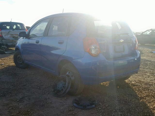 KL1TD66EX9B627269 - 2009 CHEVROLET AVEO LS BLUE photo 3
