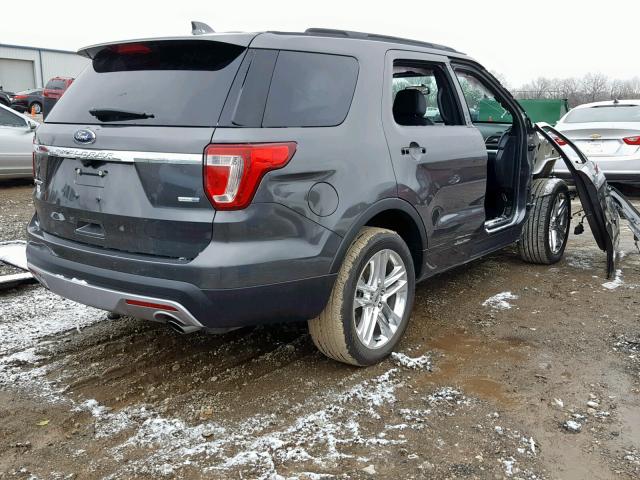 1FM5K8FH6HGD87731 - 2017 FORD EXPLORER L GRAY photo 4