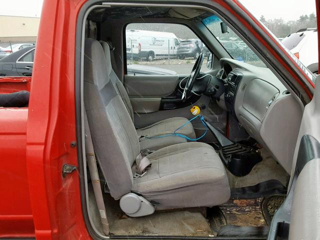 1FTCR10AXTPA37568 - 1996 FORD RANGER RED photo 5