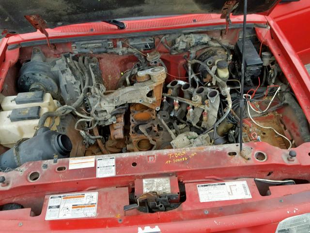 1FTCR10AXTPA37568 - 1996 FORD RANGER RED photo 7