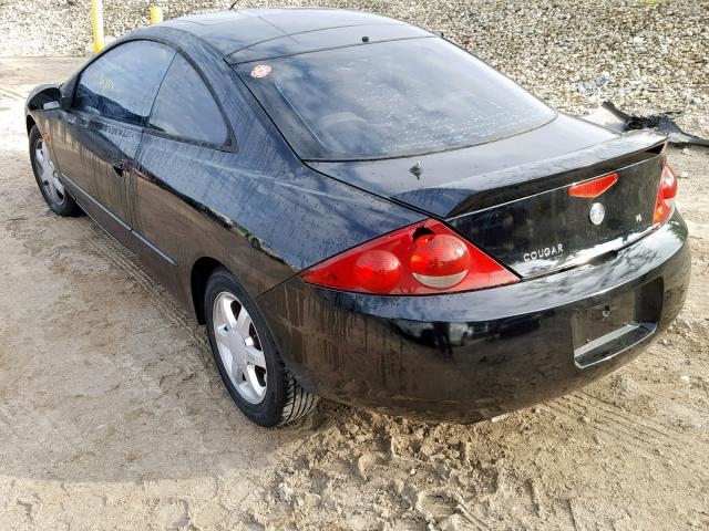 1ZWFT61L7X5605636 - 1999 MERCURY COUGAR V6 BLACK photo 3