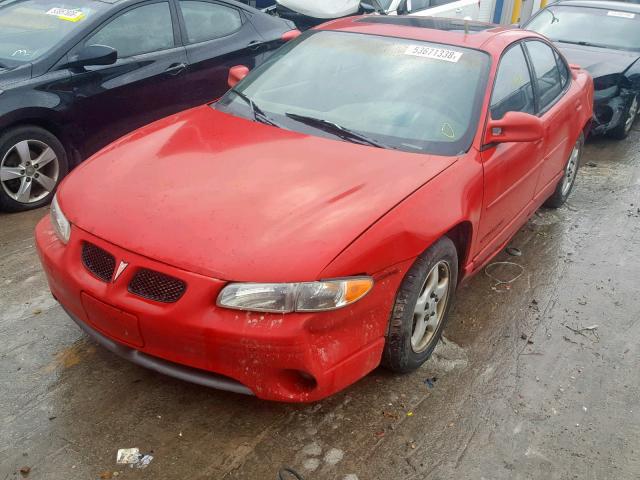 1G2WP52KXWF301483 - 1998 PONTIAC GRAND PRIX RED photo 2