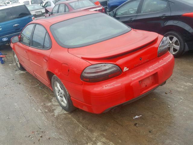 1G2WP52KXWF301483 - 1998 PONTIAC GRAND PRIX RED photo 3