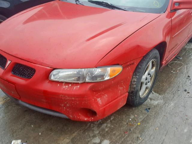 1G2WP52KXWF301483 - 1998 PONTIAC GRAND PRIX RED photo 9