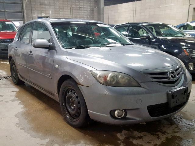 JM1BK343251221240 - 2005 MAZDA 3 HATCHBAC GRAY photo 1