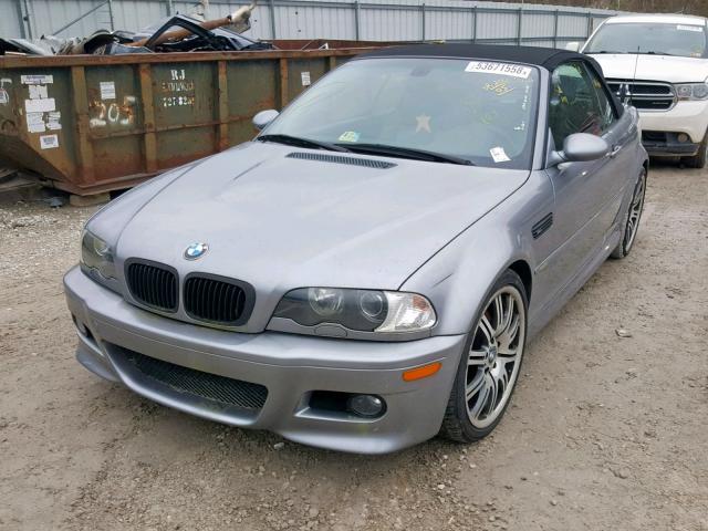 WBSBR93495PK08662 - 2005 BMW M3 SILVER photo 2