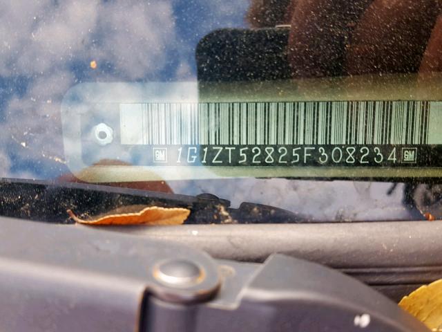 1G1ZT52825F308234 - 2005 CHEVROLET MALIBU LS 金色 照片 10