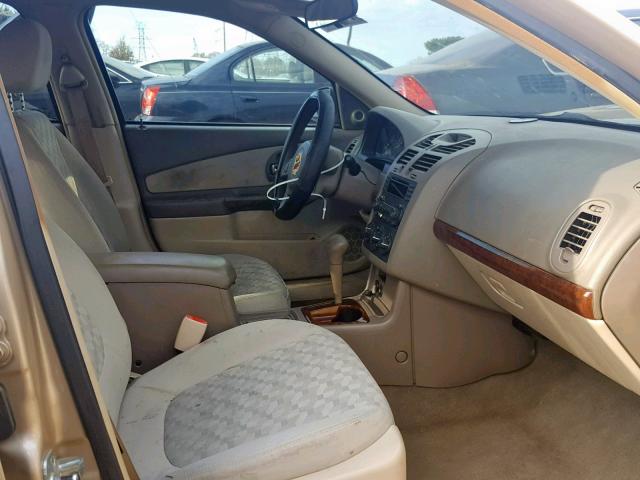 1G1ZT52825F308234 - 2005 CHEVROLET MALIBU LS 金色 照片 5