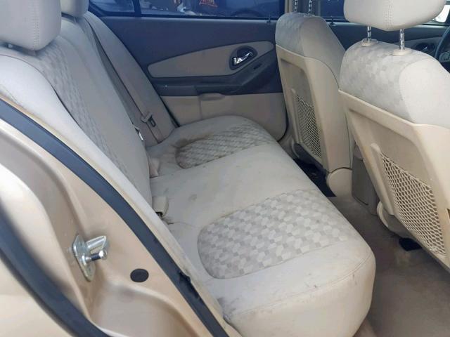 1G1ZT52825F308234 - 2005 CHEVROLET MALIBU LS 金色 照片 6