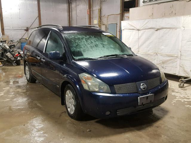 5N1BV28U16N107918 - 2006 NISSAN QUEST S BLUE photo 1