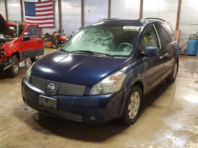 5N1BV28U16N107918 - 2006 NISSAN QUEST S BLUE photo 2