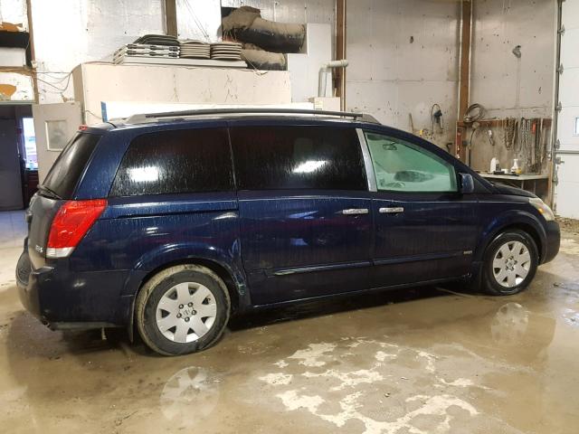 5N1BV28U16N107918 - 2006 NISSAN QUEST S BLUE photo 9