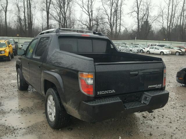 2HJYK16536H529142 - 2006 HONDA RIDGELINE BLACK photo 3