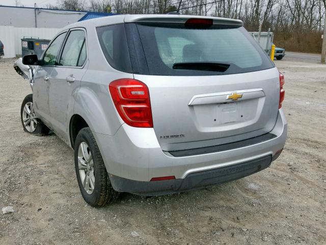 2GNALBEK8H1536641 - 2017 CHEVROLET EQUINOX LS SILVER photo 3