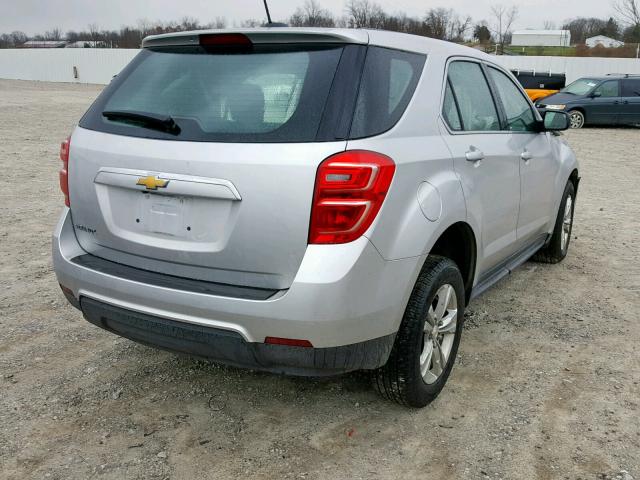 2GNALBEK8H1536641 - 2017 CHEVROLET EQUINOX LS SILVER photo 4