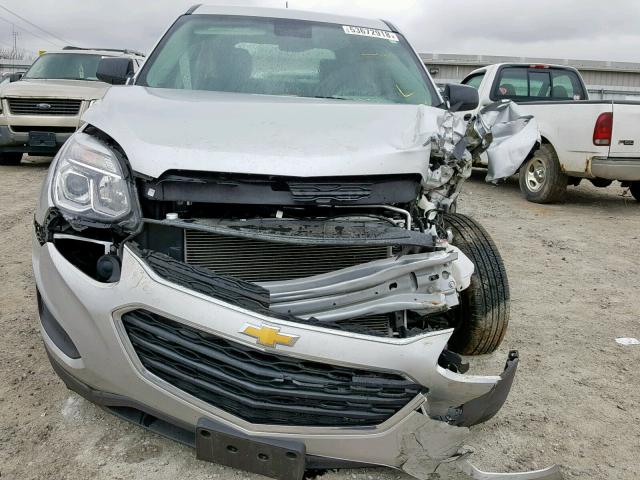 2GNALBEK8H1536641 - 2017 CHEVROLET EQUINOX LS SILVER photo 9