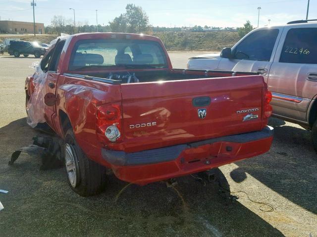 1D7CE3GK2AS139825 - 2010 DODGE DAKOTA SXT RED photo 3