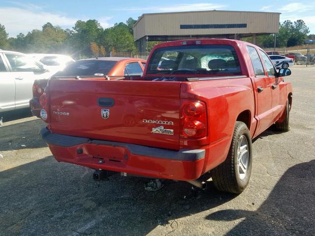 1D7CE3GK2AS139825 - 2010 DODGE DAKOTA SXT RED photo 4