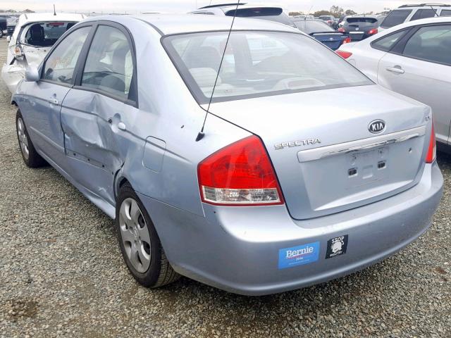 KNAFE122175453425 - 2007 KIA SPECTRA EX BLUE photo 3