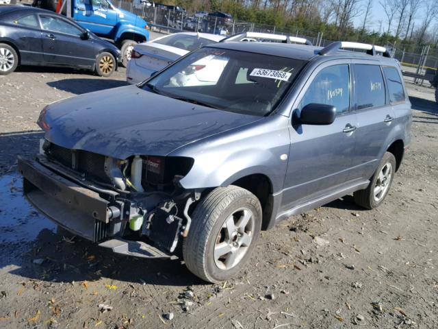 JA4LZ41F34U046637 - 2004 MITSUBISHI OUTLANDER BLUE photo 2