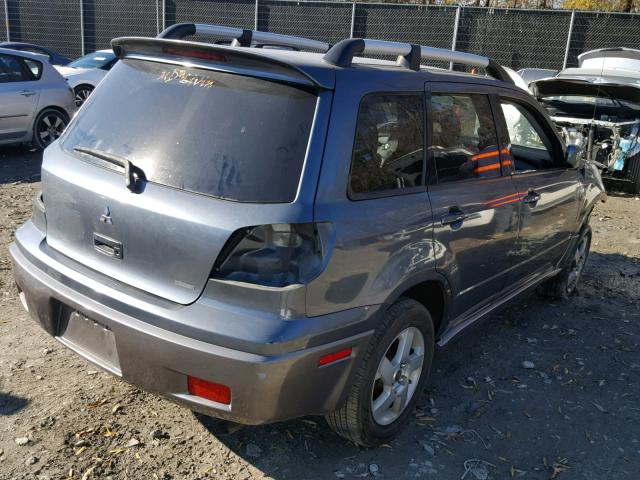 JA4LZ41F34U046637 - 2004 MITSUBISHI OUTLANDER BLUE photo 4