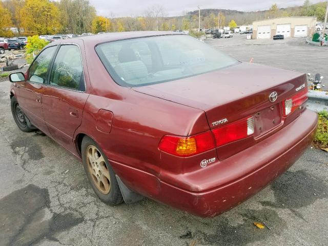 4T1BF22K81U970346 - 2001 TOYOTA CAMRY LE RED photo 3