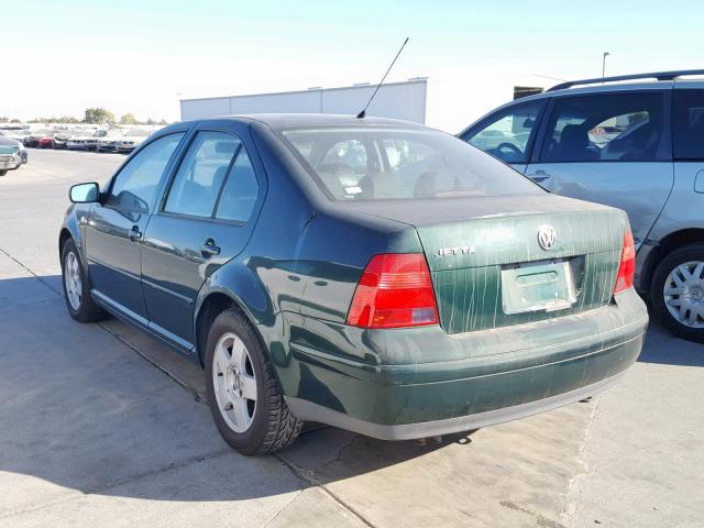 3VWSK69M42M127200 - 2002 VOLKSWAGEN JETTA GLS GREEN photo 3