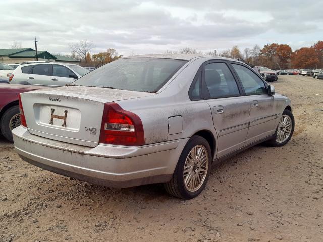 YV1TS92D121263603 - 2002 VOLVO S80 SILVER photo 4