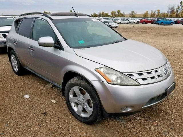 JN8AZ08W05W412818 - 2005 NISSAN MURANO SL SILVER photo 1