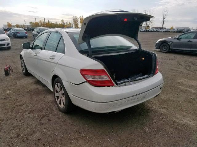 WDDGF85XX9F347384 - 2009 MERCEDES-BENZ C 230 4MAT WHITE photo 3