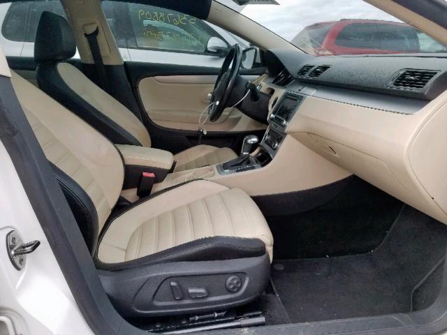 WVWHN7AN0AE529895 - 2010 VOLKSWAGEN CC LUXURY WHITE photo 5