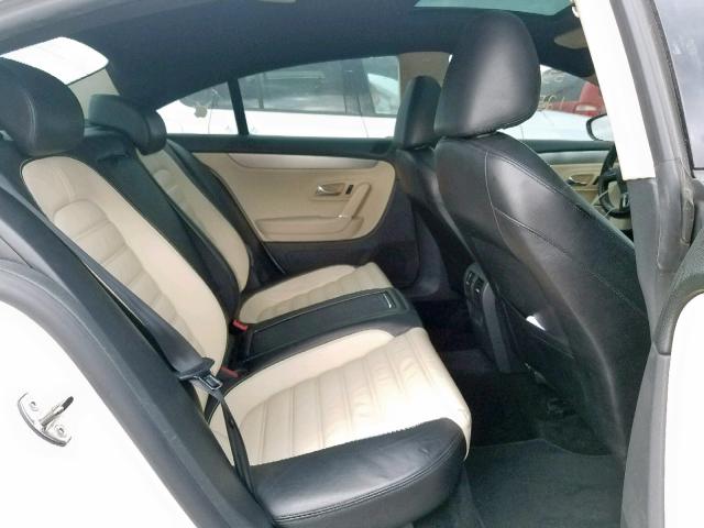 WVWHN7AN0AE529895 - 2010 VOLKSWAGEN CC LUXURY WHITE photo 6