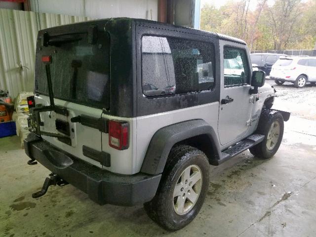 1J4AA2D11AL181880 - 2010 JEEP WRANGLER S SILVER photo 4