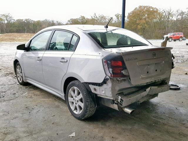 3N1AB6AP2CL691555 - 2012 NISSAN SENTRA 2.0 SILVER photo 3